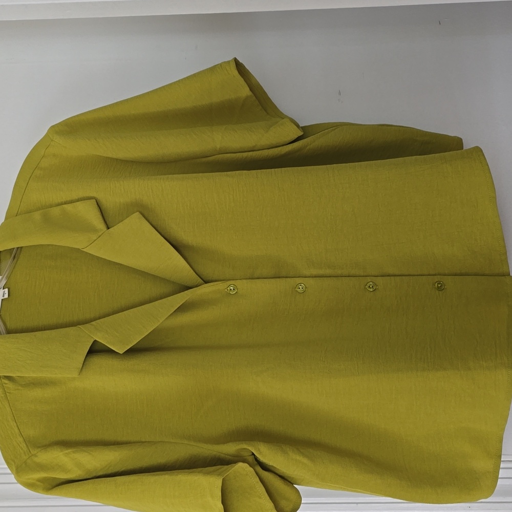 Lime Green Button-Up Shirt